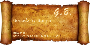 Gombás Barna névjegykártya